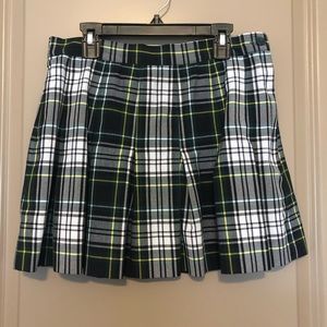 Plaid Pleated Uniform Mini Skirt